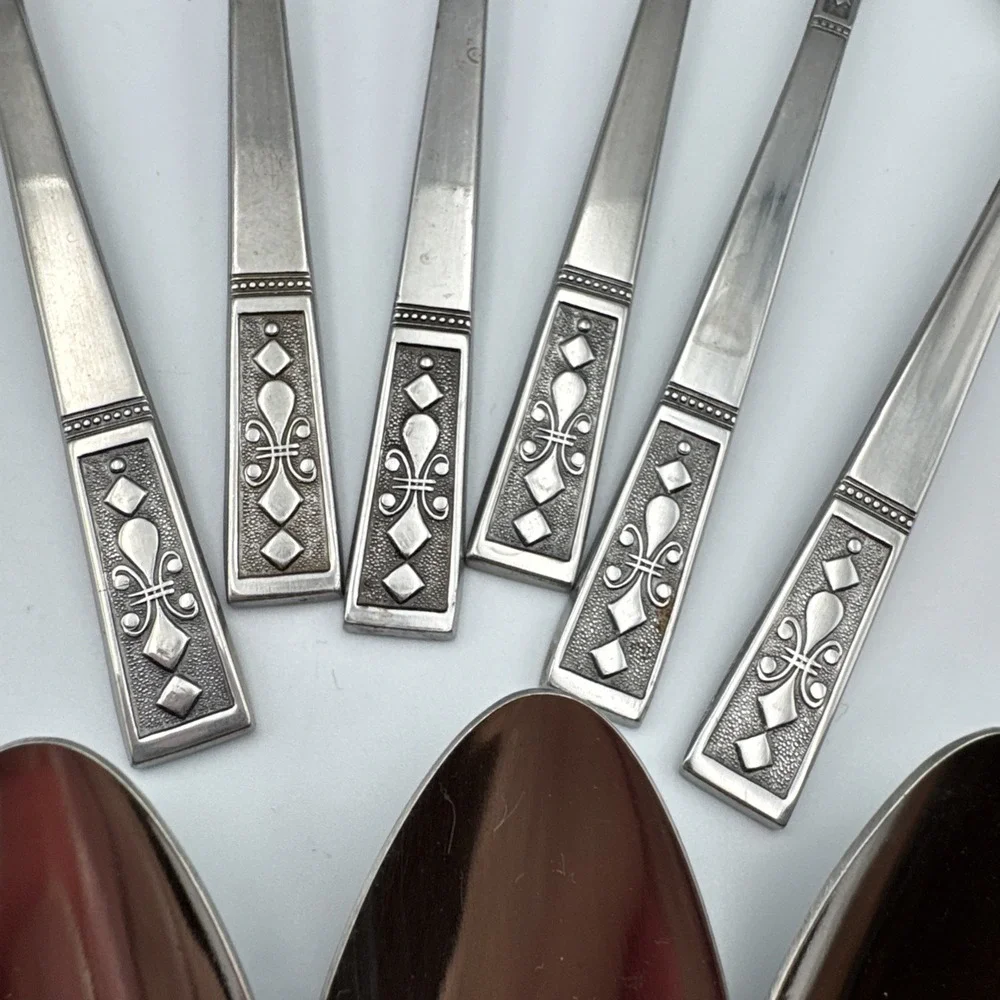 MCM Set 11 Teaspoons By Interpur Cortina Stainless Flatware Made in Japan